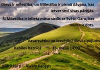 Vasarsvētku dievkalpojums Kabiles baznīcā 15.maijā