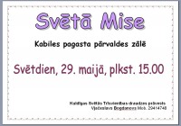 Svētā Mise 29.maijā