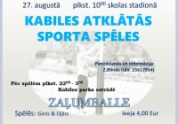 Kabiles atklātās sporta spēles 27.augustā