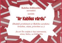 Izstāde bibliotēkā “Ar Kabiles vārdu”