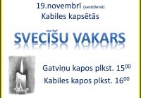 Svecīšu vakars Kabiles kapsētās 19.novembrī