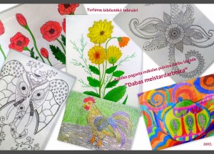 Kabiles bērnu zīmējumi Turlavas bibliotēkā