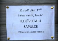Iedzīvotāju sapulce 20.aprīlī