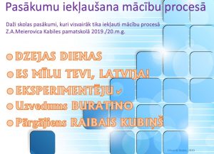 Pasākumu iekļaušana mācību procesā Kabiles skolā