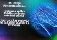 Gaismas spēles Kabiles parkā 23.jūlijā