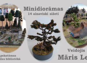 Minidiorāmu izstāde bibliotēkā